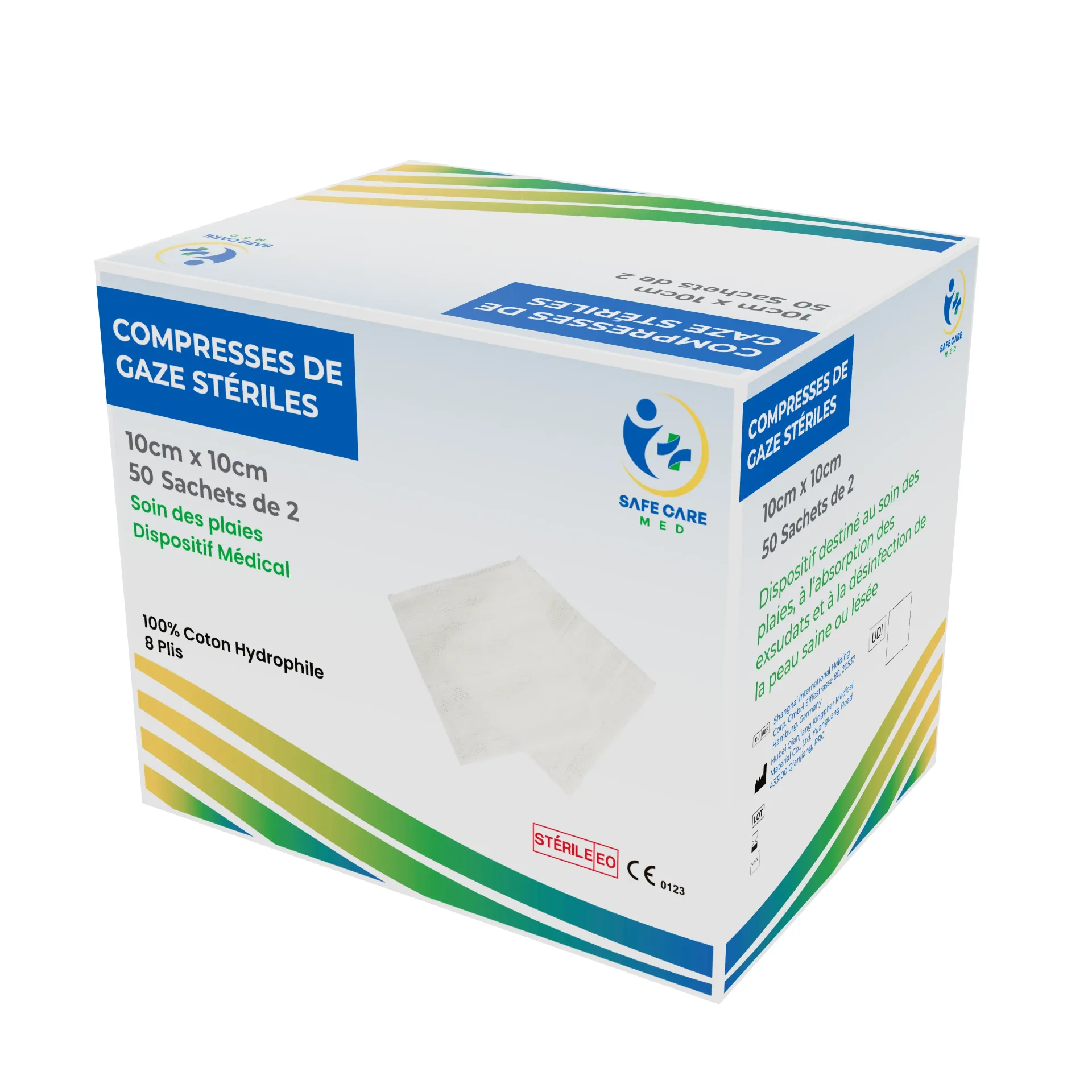 [GB0609] Compresses gaze stériles 10x10cm B/50