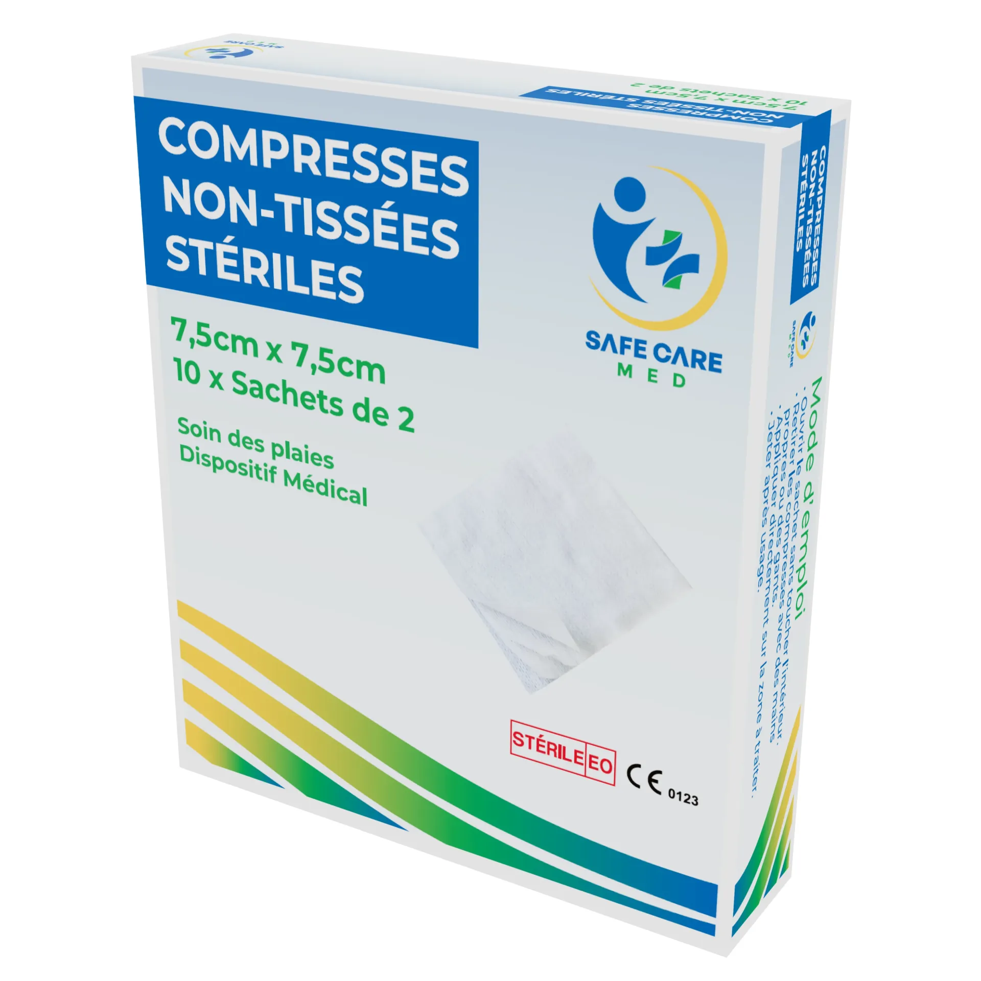 [GB0704] Compresses NT stériles 7,5x7,5cm B/10